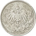 Münze, GERMANY - EMPIRE, 1/2 Mark, 1916, Muldenhütten, VZ, Silber, KM:17