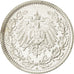 Coin, GERMANY - EMPIRE, 1/2 Mark, 1915, Berlin, AU(55-58), Silver, KM:17