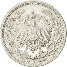 Coin, GERMANY - EMPIRE, 1/2 Mark, 1913, Stuttgart, AU(55-58), Silver, KM:17