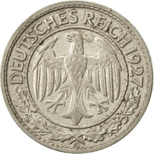 Coin, GERMANY, WEIMAR REPUBLIC, 50 Reichspfennig, 1927, Berlin, AU(55-58)