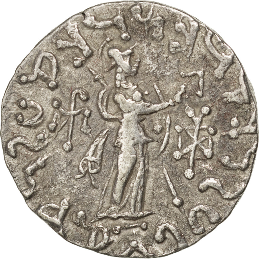 Coin, Indo-Scythian Kingdom, Azes I, Tetradrachm, EF(40-45), Silver