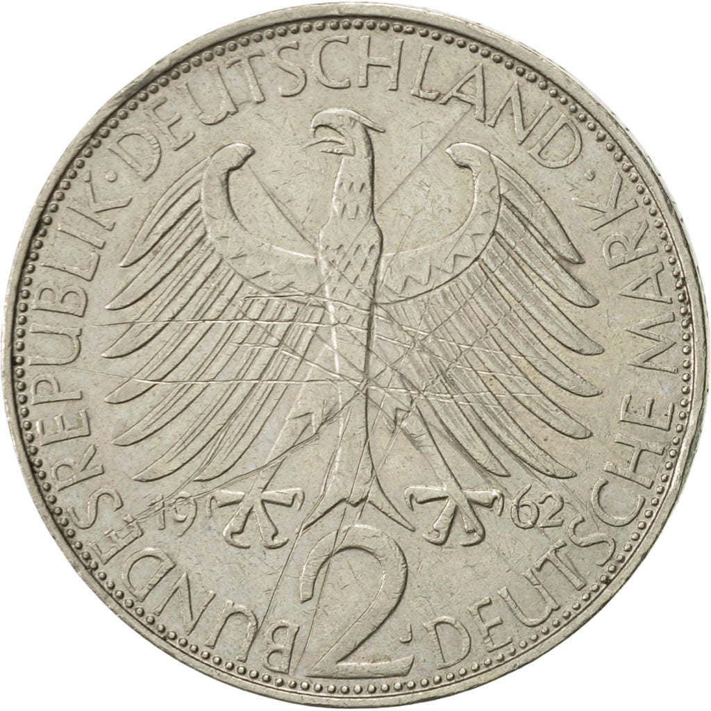 Moneta, GERMANIA - REPUBBLICA FEDERALE, 2 Mark, 1962, Hambourg, BB+