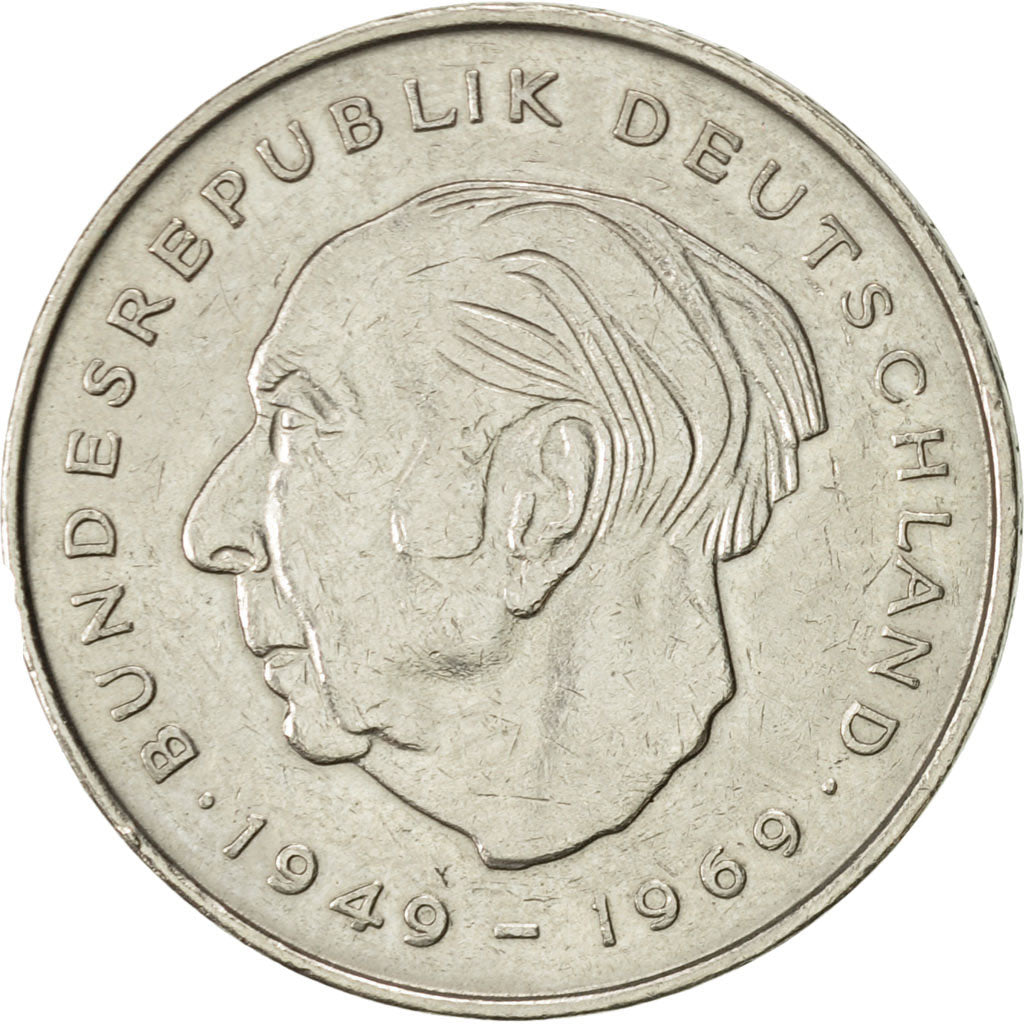 Coin, GERMANY - FEDERAL REPUBLIC, 2 Mark, 1972, Stuttgart, AU(50-53)