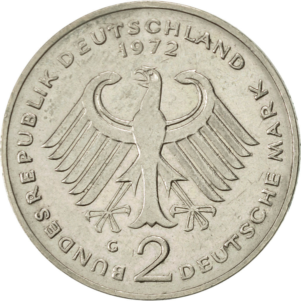 Monnaie, République fédérale allemande, 2 Mark, 1972, Karlsruhe, TTB+