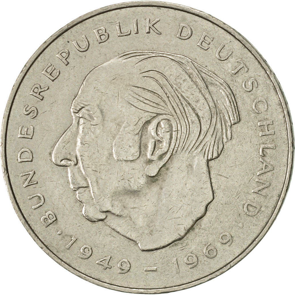 GERMANIA - REPUBBLICA FEDERALE, 2 Mark, 1977, Hambourg, BB+, Nichel ricoperto in