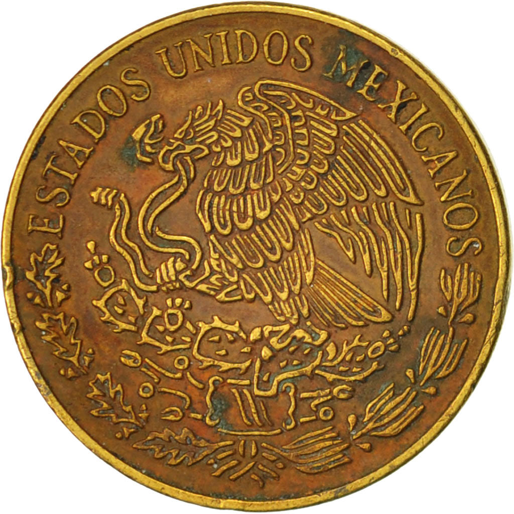 Moneda, México, 5 Centavos, 1973, MBC+, Latón, KM:427
