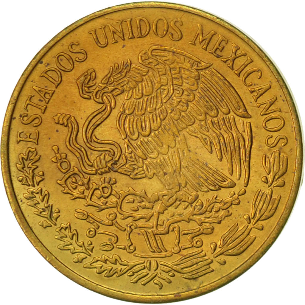 Moneta, Mexico, 5 Centavos, 1971, AU(50-53), Mosiądz, KM:427