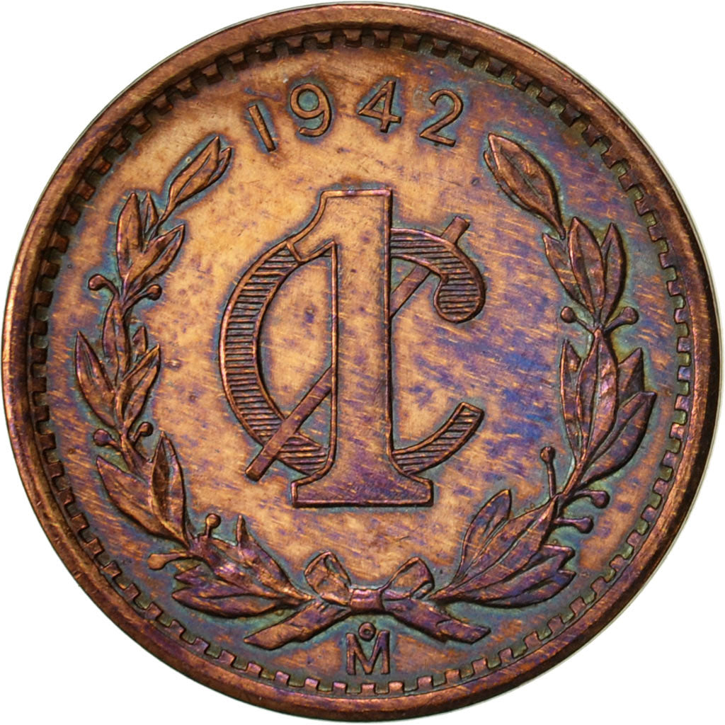 Coin, Mexico, Centavo, 1942, Mexico City, EF(40-45), Bronze, KM:415