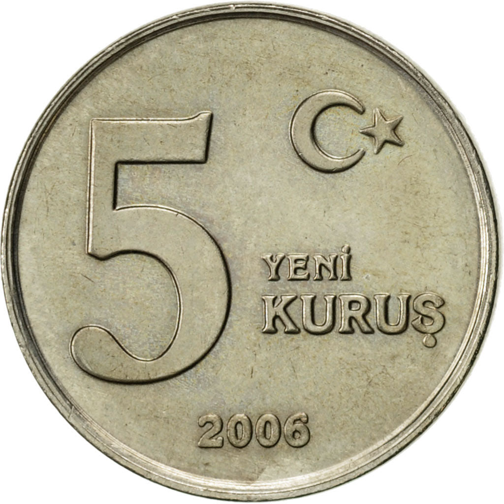 Monnaie, Turquie, 5 New Kurus, 2006, Istanbul, SUP, Copper-Nickel-Zinc, KM:1165