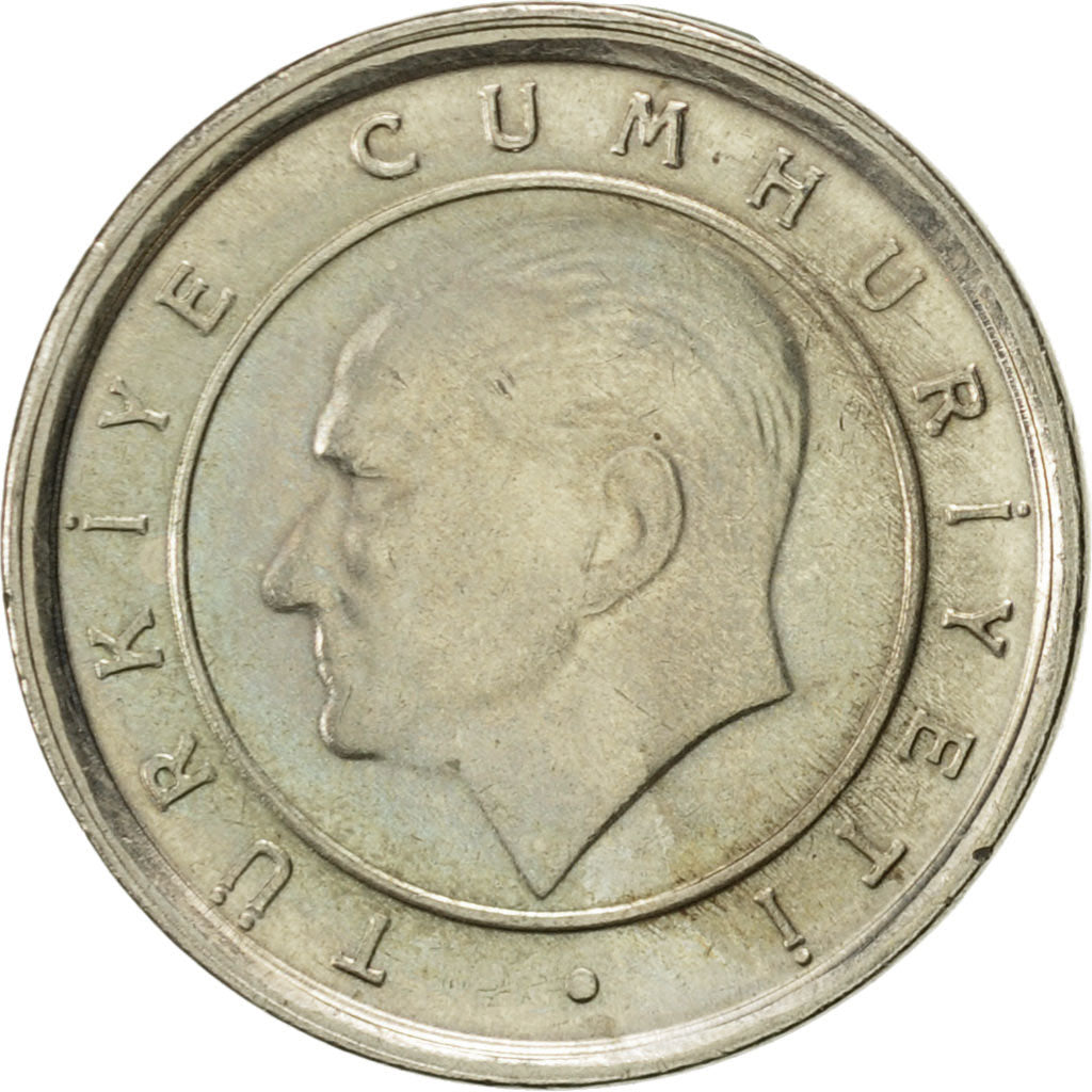 Coin, Turkey, 5 New Kurus, 2006, Istanbul, AU(55-58), Copper-Nickel-Zinc