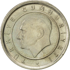 Coin, Turkey, 5 New Kurus, 2006, Istanbul, AU(55-58), Copper-Nickel-Zinc