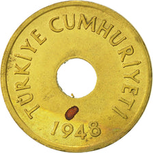 Munten, Turkije, Kurus, 1948, ZF+, Tin, KM:881