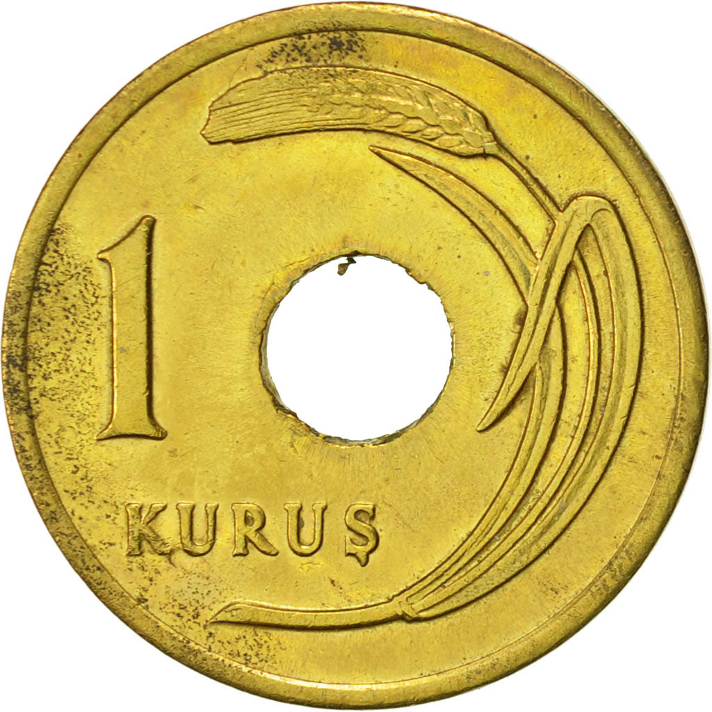 Münze, Türkei, Kurus, 1948, SS+, Messing, KM:881