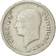 Turquía, 25 Kurus, 1935, BC+, Plata, KM:864