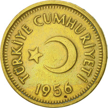 Turquía, 10 Kurus, 1956, MBC+, Latón, KM:888