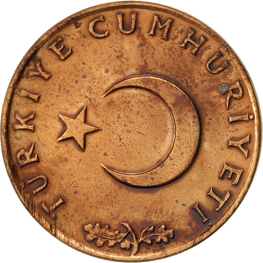 Coin, Turkey, 10 Kurus, 1973, EF(40-45), Bronze, KM:891.2