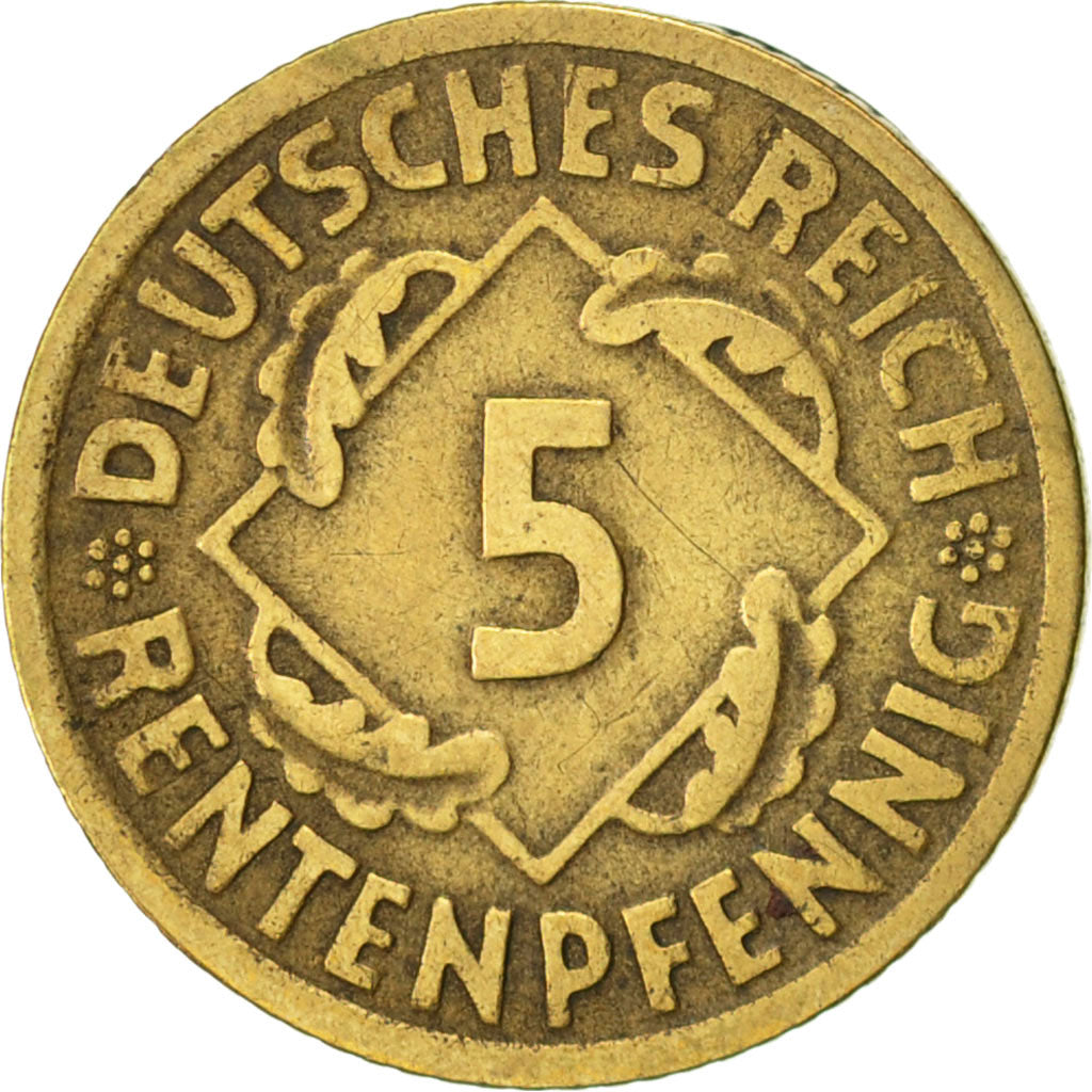 Coin, GERMANY, WEIMAR REPUBLIC, 5 Rentenpfennig, 1923, Berlin, EF(40-45)