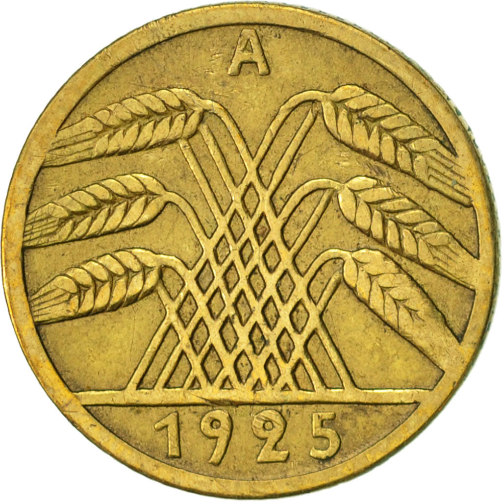 Coin, GERMANY, WEIMAR REPUBLIC, 5 Reichspfennig, 1925, Berlin, AU(50-53)