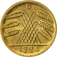 GERMANY, WEIMAR REPUBLIC, 5 Reichspfennig, 1924, Munich, AU(55-58)