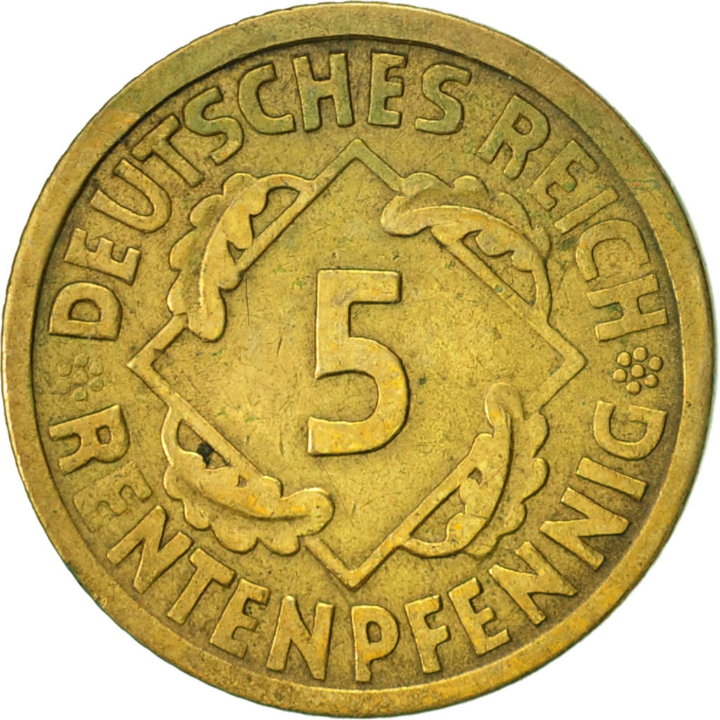 Moneta, GERMANIA, REPUBBLICA DI WEIMAR, 5 Rentenpfennig, 1924, Berlin, BB