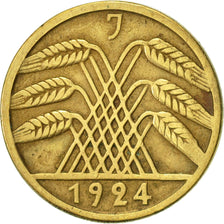 Moneta, GERMANIA, REPUBBLICA DI WEIMAR, 5 Reichspfennig, 1924, Hambourg, BB