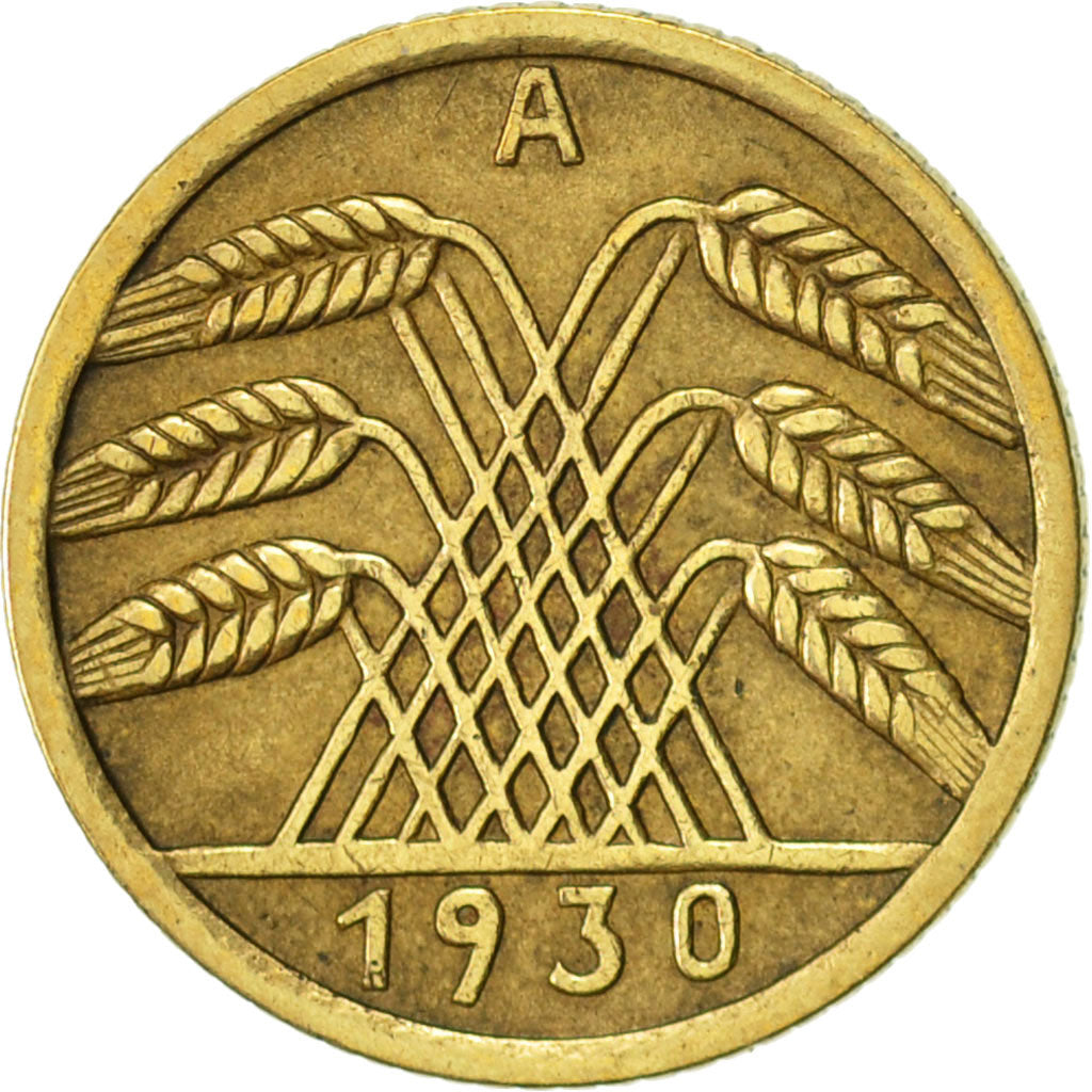 Moneda, ALEMANIA - REPÚBLICA DE WEIMAR, 5 Reichspfennig, 1930, Berlin, MBC