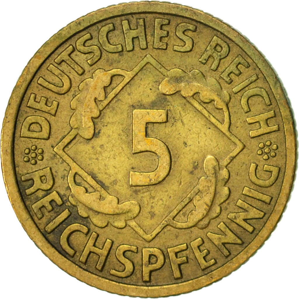 Moneta, GERMANIA, REPUBBLICA DI WEIMAR, 5 Reichspfennig, 1935, Berlin, BB