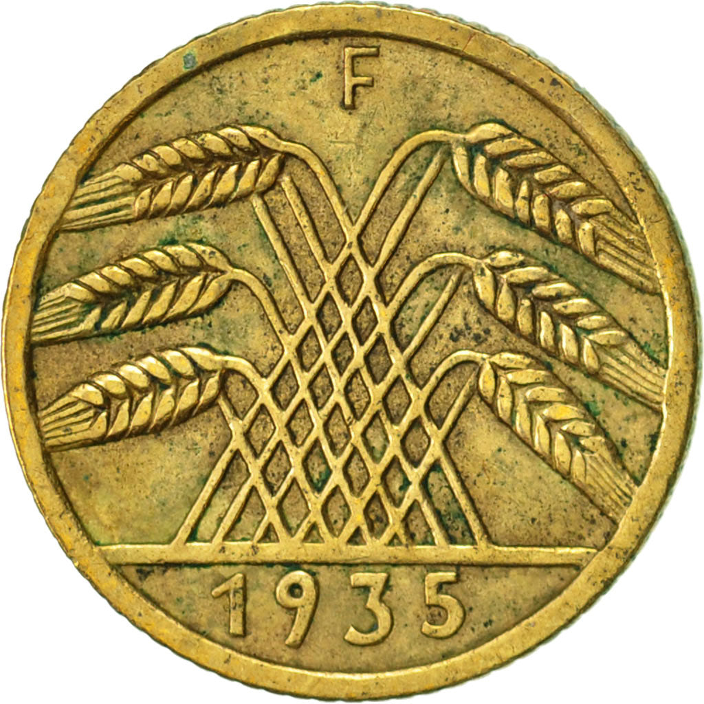 Moneta, GERMANIA, REPUBBLICA DI WEIMAR, 5 Reichspfennig, 1935, Stuttgart, BB