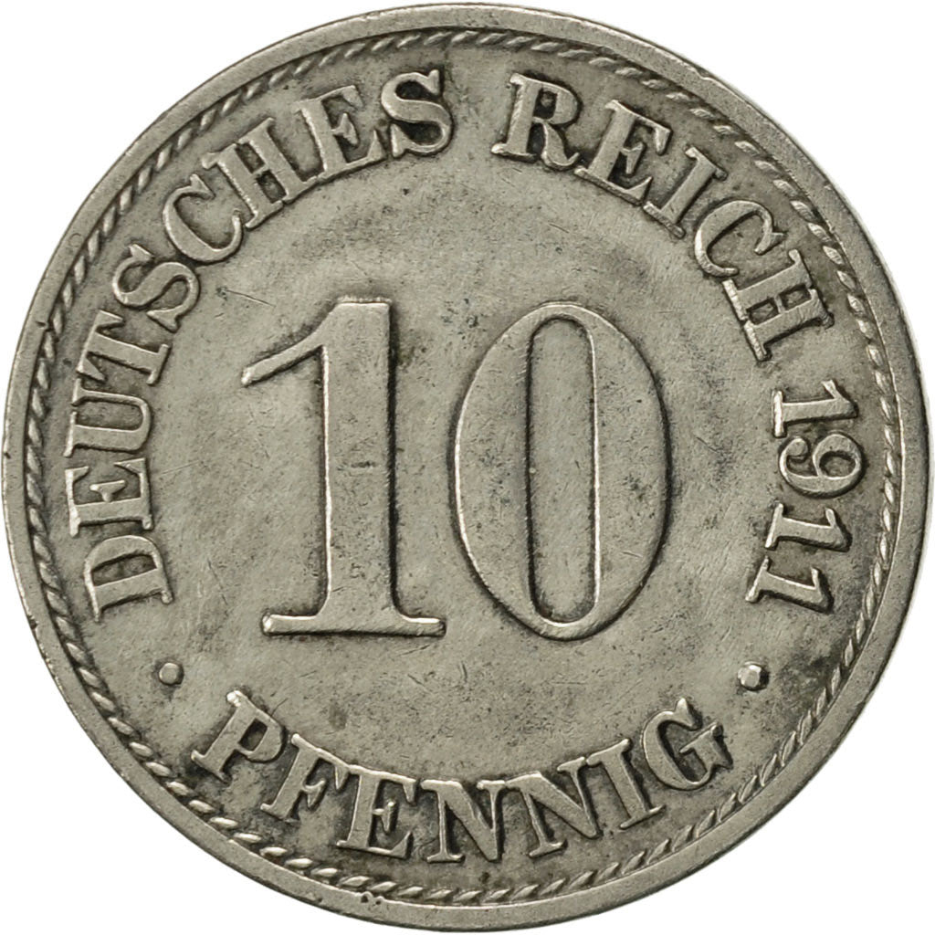 Monnaie, GERMANY - EMPIRE, Wilhelm II, 10 Pfennig, 1911, Berlin, TTB