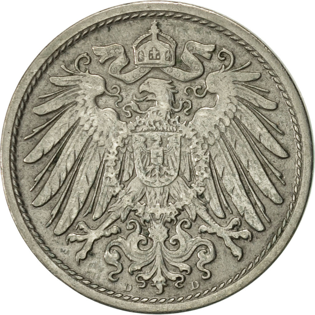 Coin, GERMANY - EMPIRE, Wilhelm II, 10 Pfennig, 1912, Munich, EF(40-45)