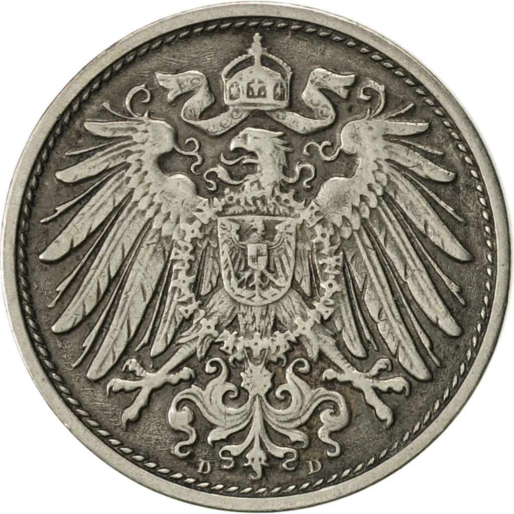 GERMANY - EMPIRE, Wilhelm II, 10 Pfennig, 1914, Munich, EF(40-45)