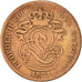 Belgium, Leopold II, 2 Centimes, 1871, VF(30-35), Copper, KM:35.1