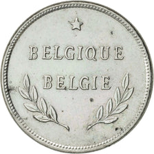 Belgium, 2 Francs, 2 Frank, 1944, AU(50-53), Zinc Coated Steel, KM:133