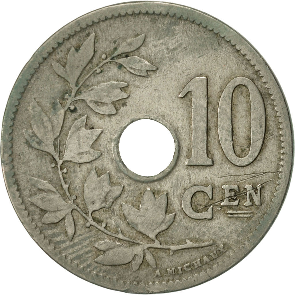 Moneda, Bélgica, 10 Centimes, 1904, MBC, Cobre - níquel, KM:53