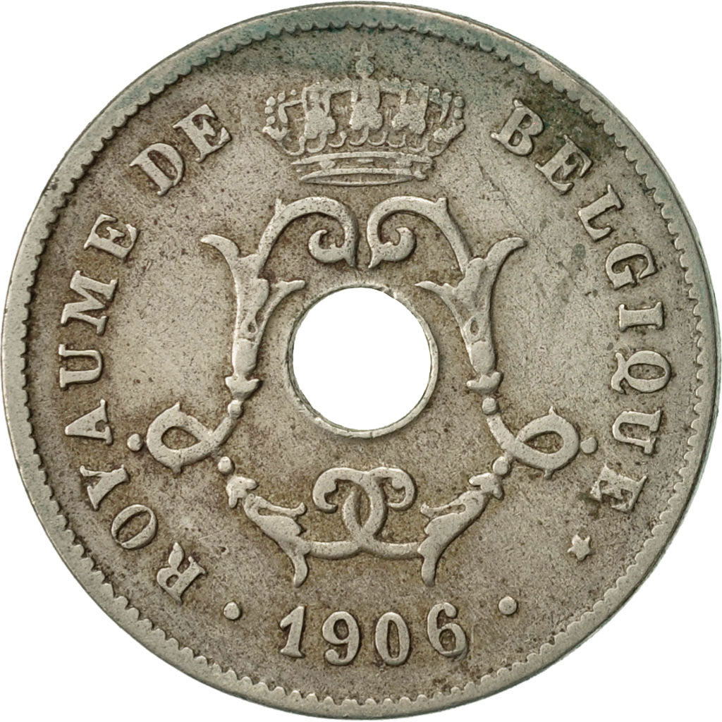 Moneda, Bélgica, 10 Centimes, 1906, MBC, Cobre - níquel, KM:52