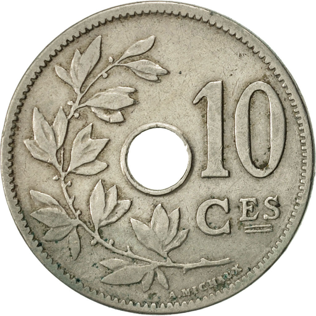 Moneda, Bélgica, 10 Centimes, 1906, MBC, Cobre - níquel, KM:52