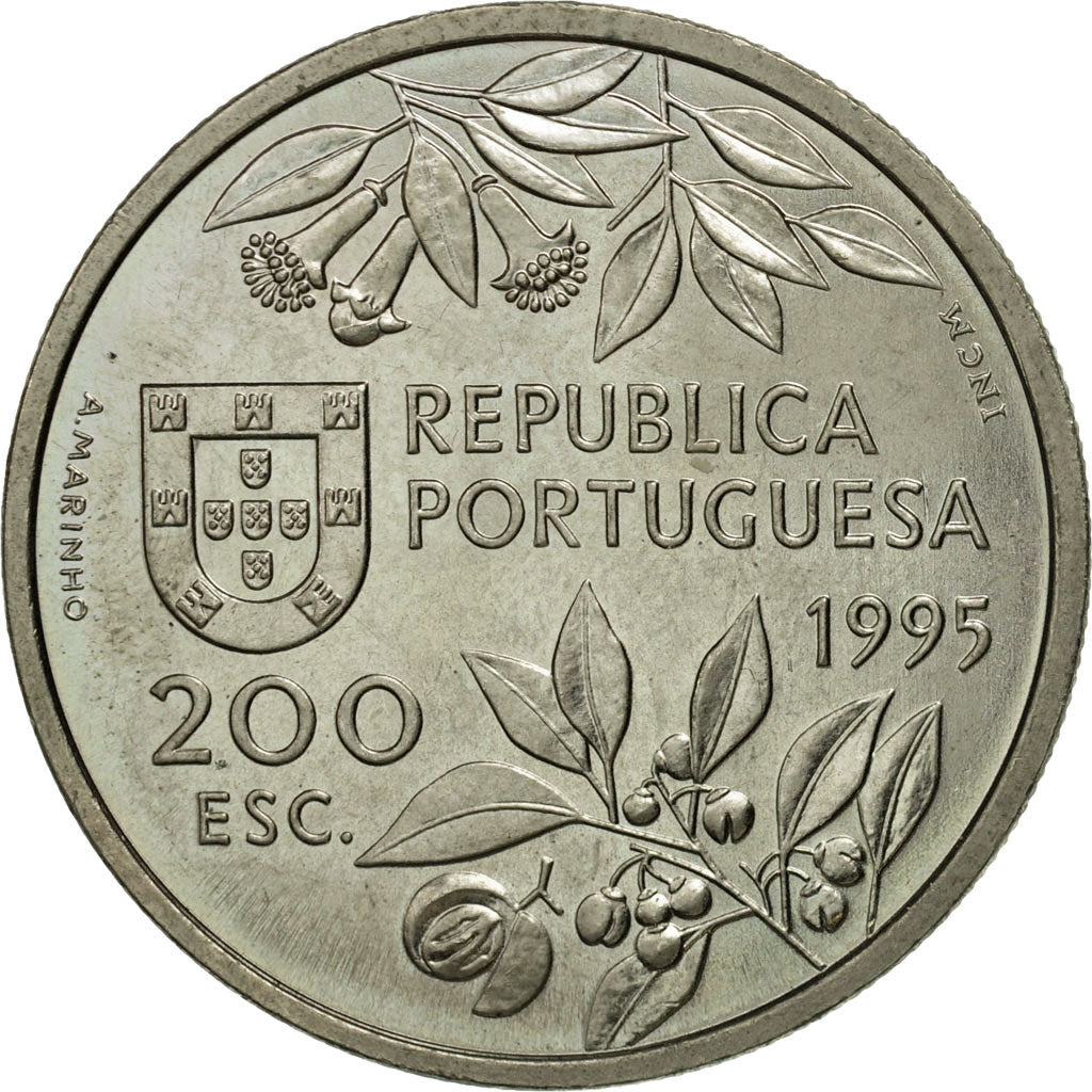 Portugal, 200 Escudos, 1995, AU(55-58), Copper-nickel, KM:682