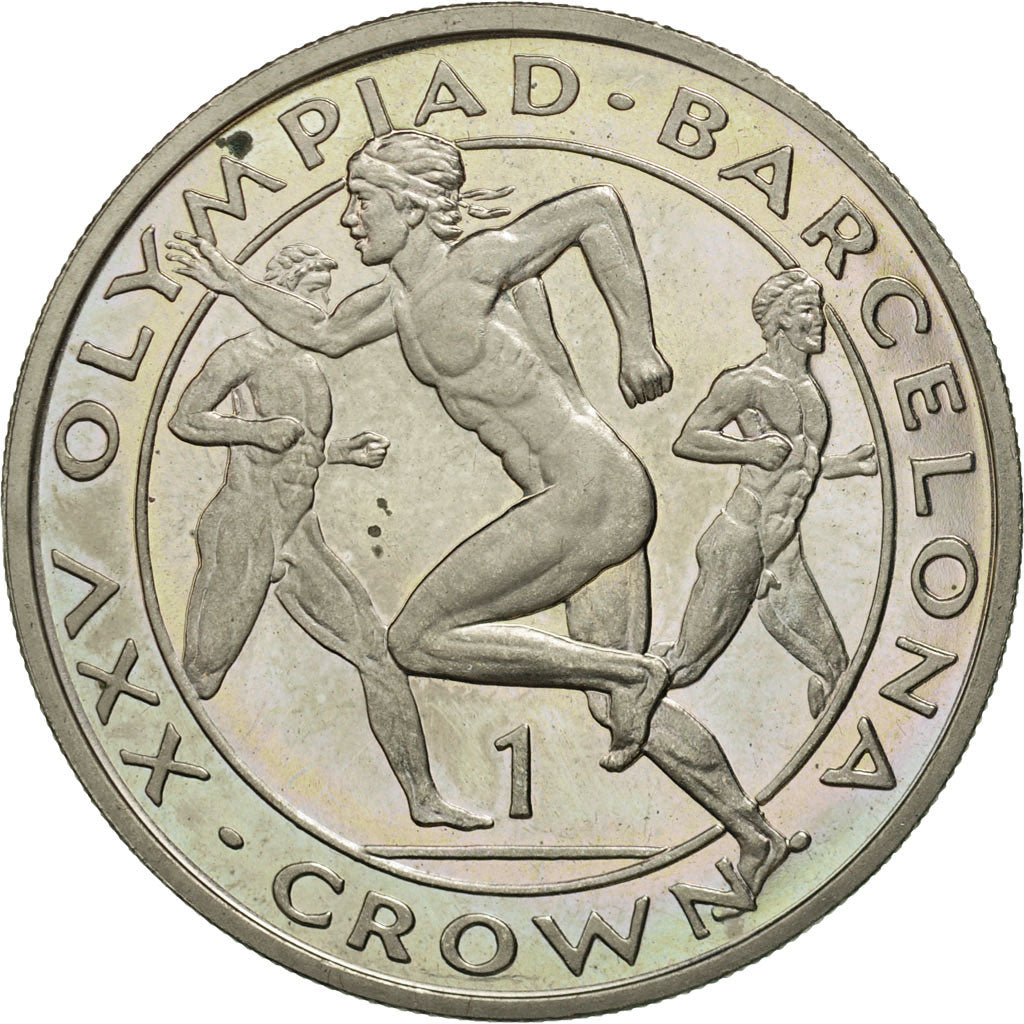 Gibraltar, Elizabeth II, Crown, 1991, MS(60-62), Copper-nickel, KM:68