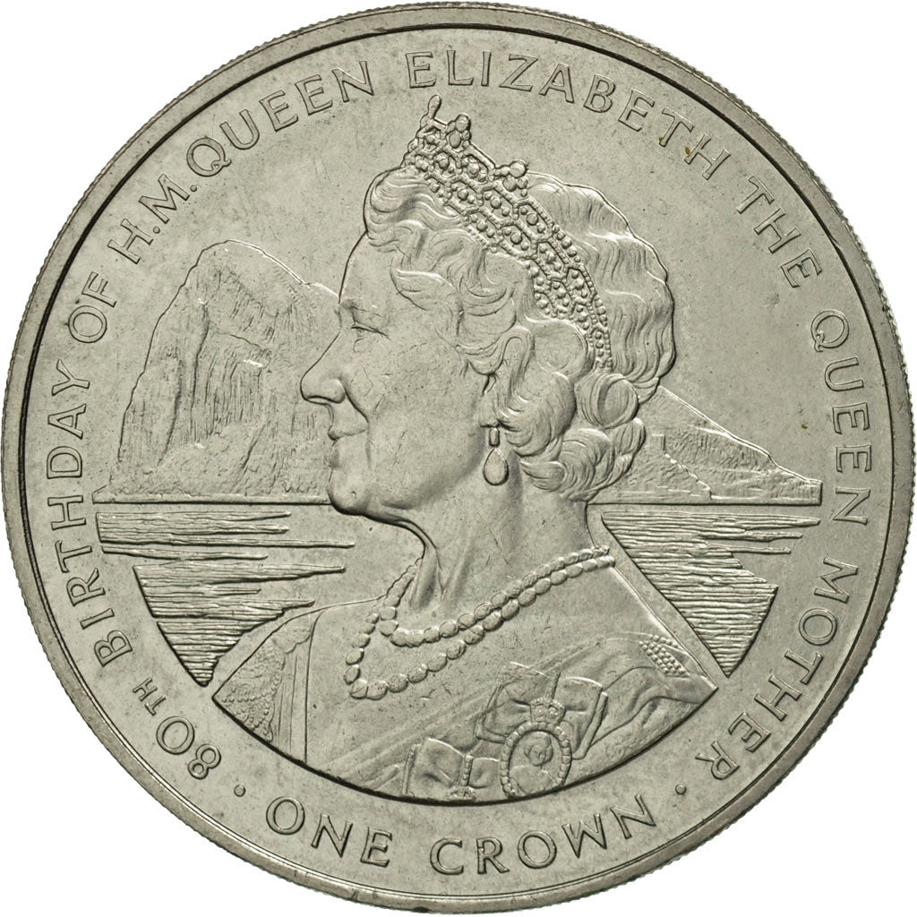 Gibraltar, Elizabeth II, Crown, 1980, MS(60-62), Copper-nickel, KM:11