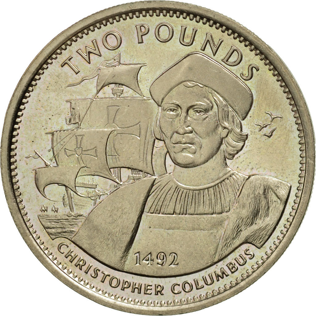 Gibraltar, Elizabeth II, 2 Pounds, 1992, MS(60-62), Virenium, KM:98