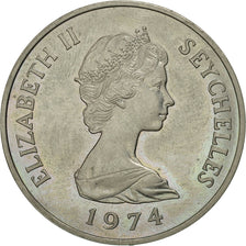 Seychelles, 10 Rupees, 1974, AU(55-58), Copper-nickel, KM:20