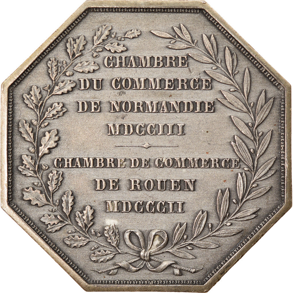 France, Token, Chambre de Commerce de Rouen, 1802, Lecomte, MS(60-62), Silver