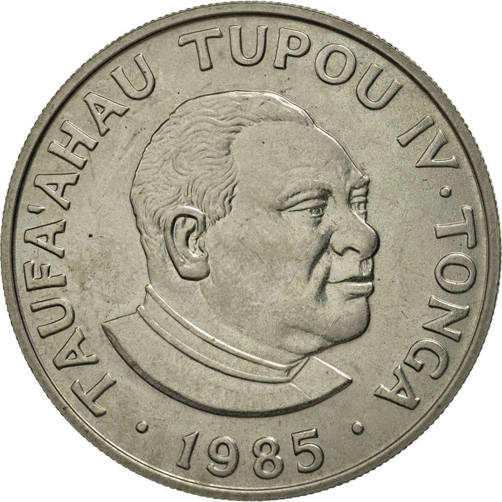 Tonga, King Taufa'ahau Tupou IV, 50 Seniti, 1985, MS(60-62), Copper-nickel