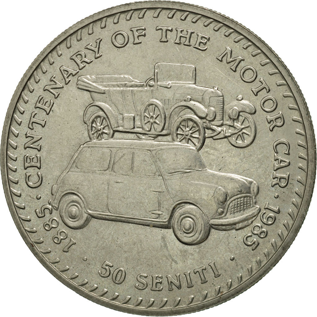 Tonga, King Taufa'ahau Tupou IV, 50 Seniti, 1985, MS(60-62), Copper-nickel