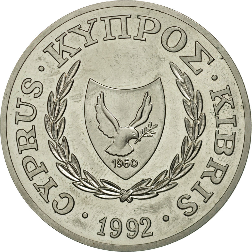 Chipre, Pound, 1992, EBC, Cobre - níquel, KM:67