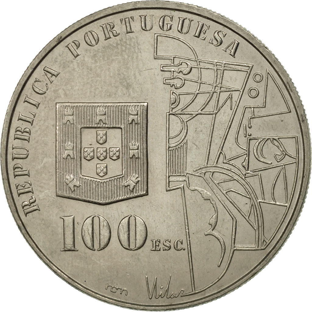 Portugal, 100 Escudos, 1987, Lisbon, AU(55-58), Copper-nickel, KM:644