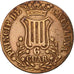 Spanien, CATALONIA, Isabel II, 6 Quartos, 1841, SS, Copper, KM:128
