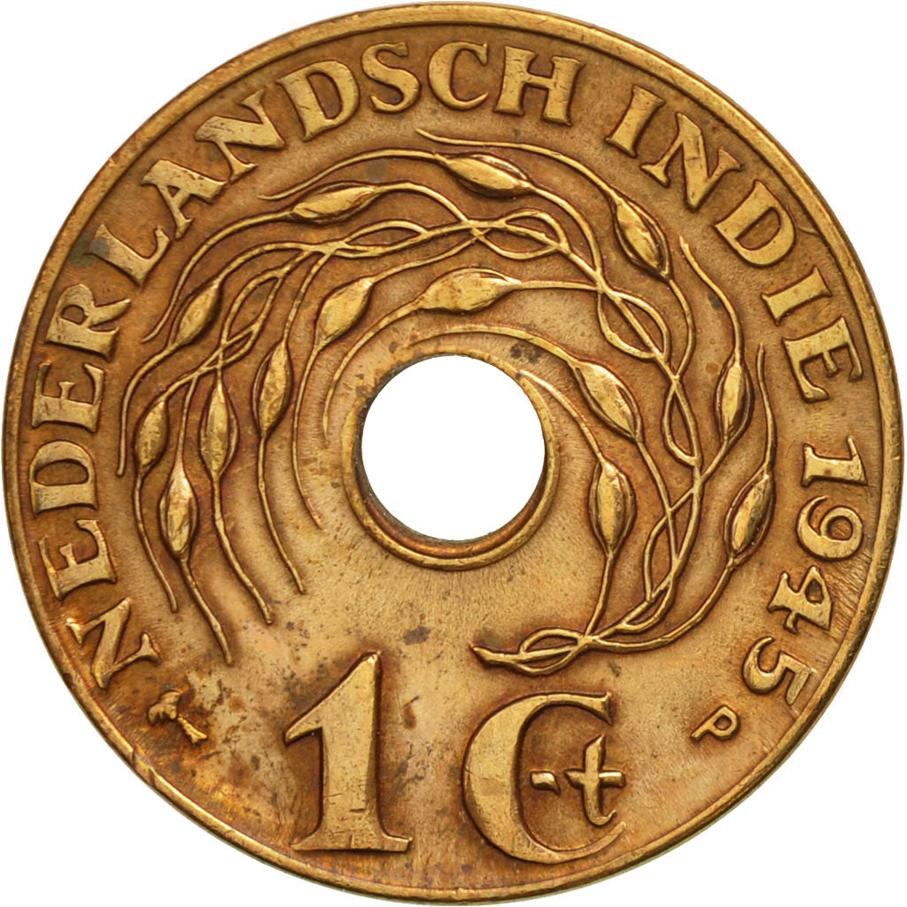Coin, NETHERLANDS EAST INDIES, Wilhelmina I, Cent, 1945, Utrecht, AU(50-53)