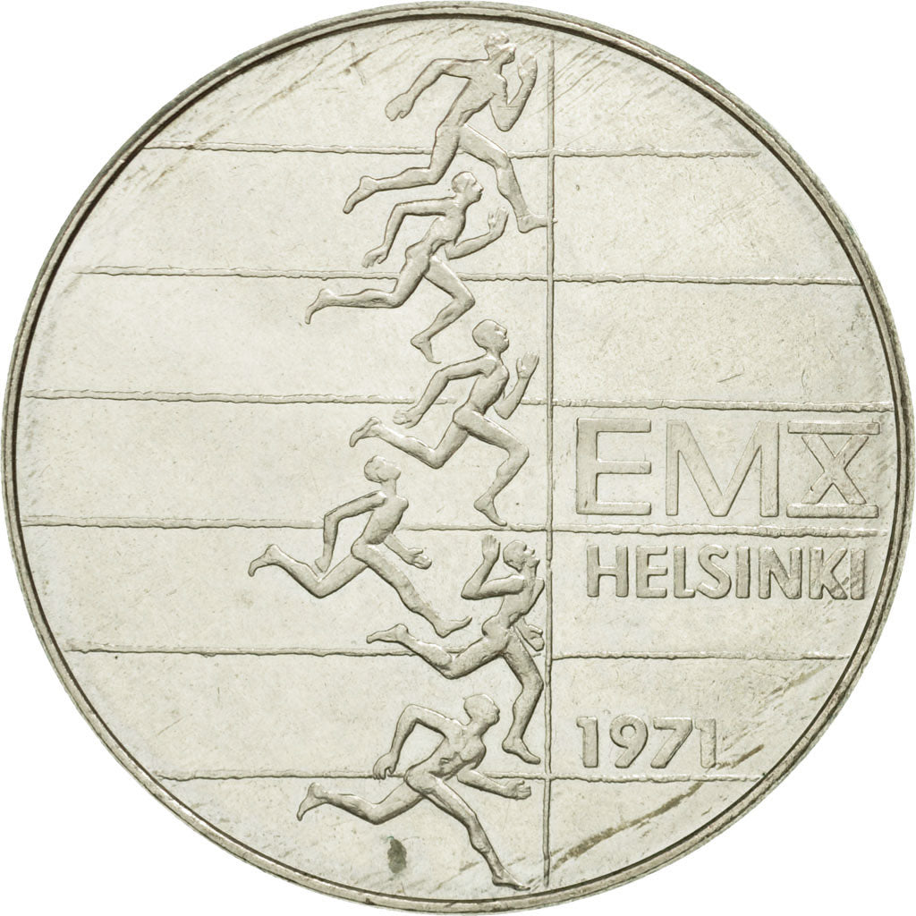 Coin, Finland, 10 Markkaa, 1971, AU(55-58), Silver, KM:52