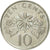 Münze, Singapur, 10 Cents, 1991, British Royal Mint, VZ+, Copper-nickel, KM:51